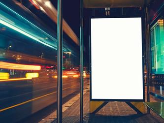 Blank advert outside